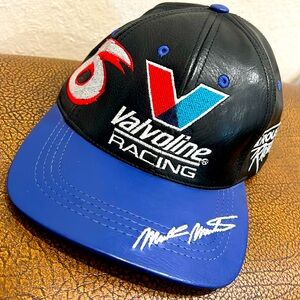 Vintage Valvoline Racing Multicolor Leather NASCAR Series Championship #6 Cap!